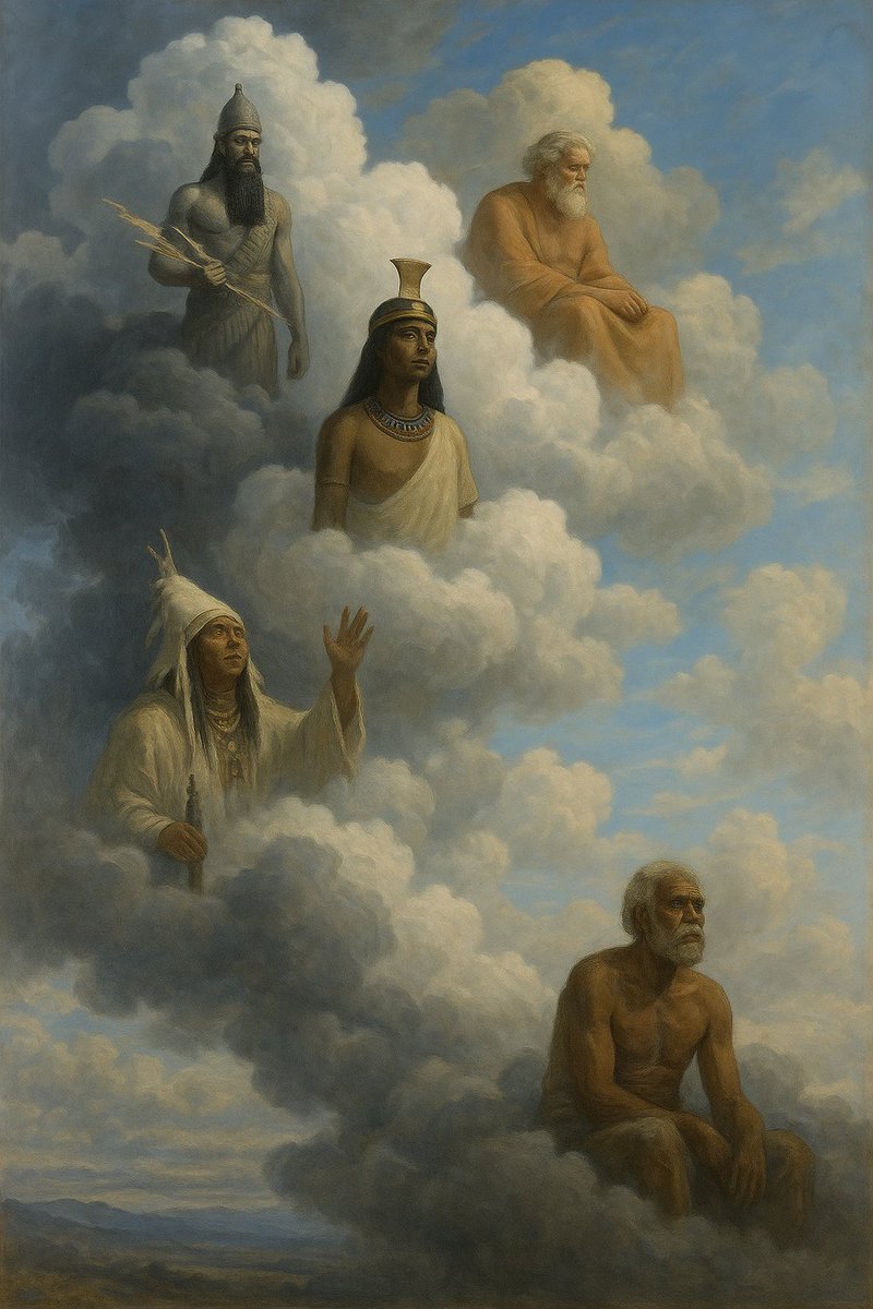 rebirthofthewo1's tweet image. Daily Mythology Drop: Clouds – The Spiritual Veil Between Worlds
High above the mortal realm, clouds float silently, watching, whispering, and weaving themselves into the mythologies of ancient cultures worldwide. More than just weather, clouds are portals, messengers, and…