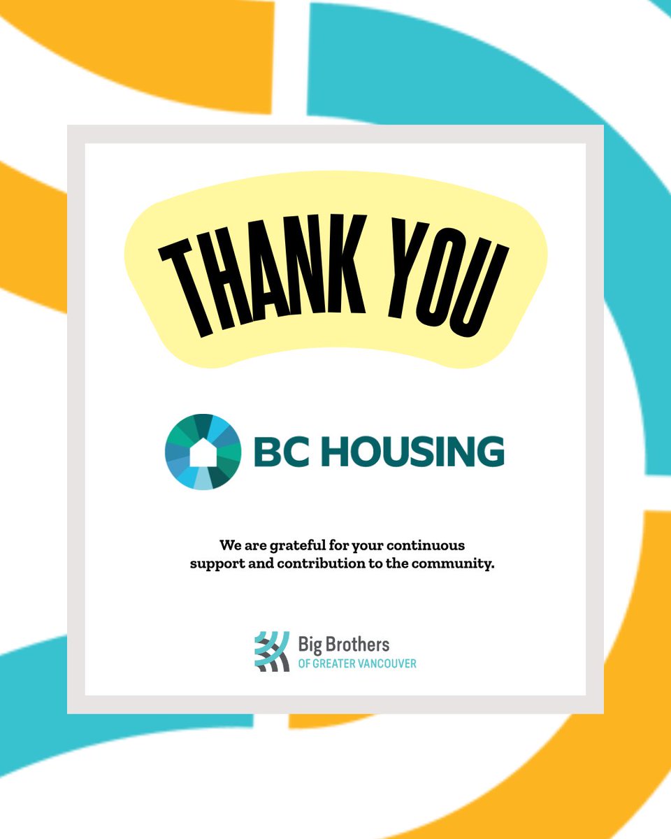 Big Brothers Vancouver (@bigbrothersyvr) on Twitter photo Please give a BIG thank you to <a href="/BC_Housing/">BC Housing</a> for helping us connect children with mentorship!
With your continued support, we've connect more youth with more mentors for yet another year. Please give a BIG thank you to <a href="/BC_Housing/">BC Housing</a> for helping us connect children with mentorship!
With your continued support, we've connect more youth with more mentors for yet another year.