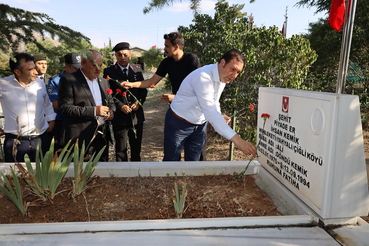 15 Temmuz Demokrasi ve Millî Birlik Günü’nde Şehit Kabirleri Ziyaret Edildi

15 Temmuz Demokrasi ve Millî Birlik Günü kapsamında; Kayseri Vali Yardımcımız Sayın Şemsettin Erkaya, Belediye Başkanımız Sayın Esat Öztürk, ilçe protokolü, kurum amirleri, siyasi parti temsilcileri