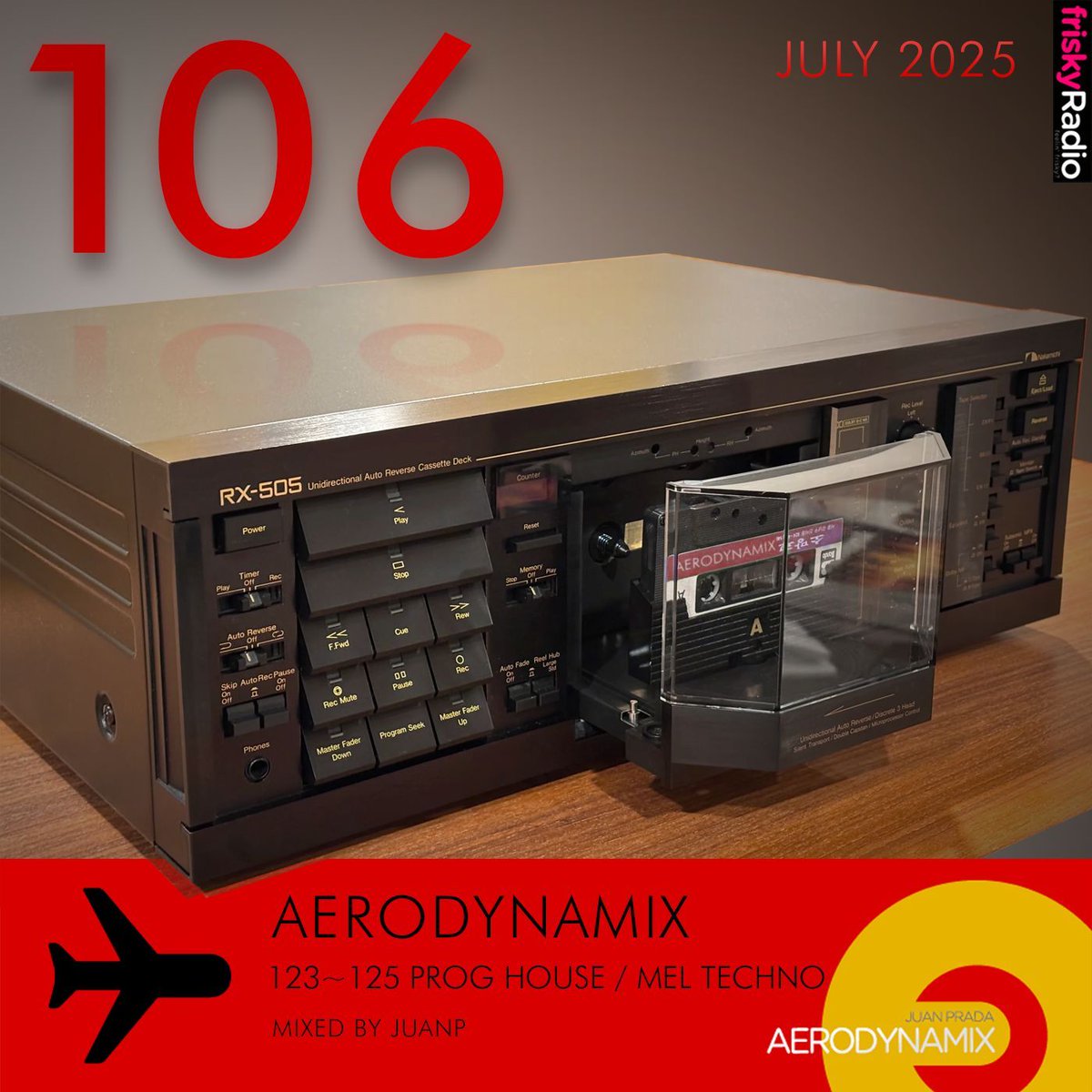 New Aerodynamix 106 Show is ready to be aired at friskyRadio this Thursday 17 at 17:00 CET. Featuring powerful progressive house and melodic techno beats.
