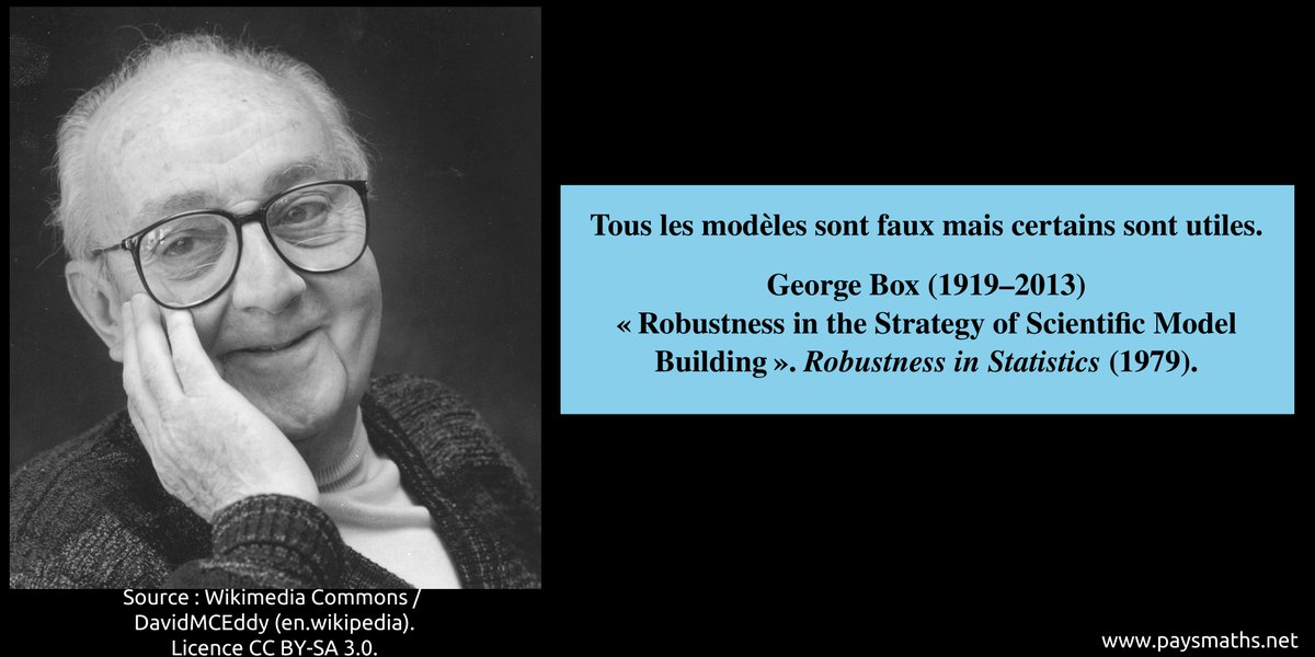 paysmaths's tweet image. &quot;Tous les modèles sont faux mais certains sont utiles.&quot; – George Box (1919–2013)
#citation #mathématiques #maths #math #modèles