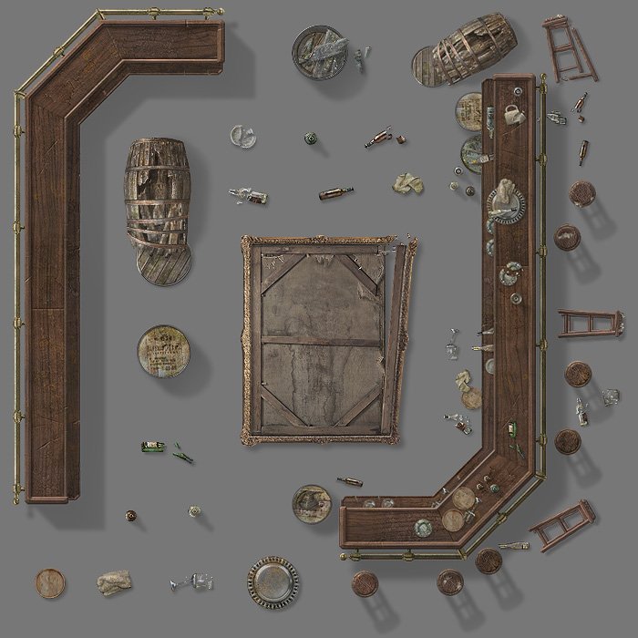 Hey GMs, now you can fill your haunted mansions &amp; abandoned manor houses with broken furniture! Check out Game Props Furniture 3 &amp; 4, and give your maps that "lived in" look. 

See all my work at the <a href="/roll20app/">Roll20</a> Marketplace. ➡️ bit.ly/HemenwayArt
#ttrpg #rpg #dnd5e #dnd #pf2e