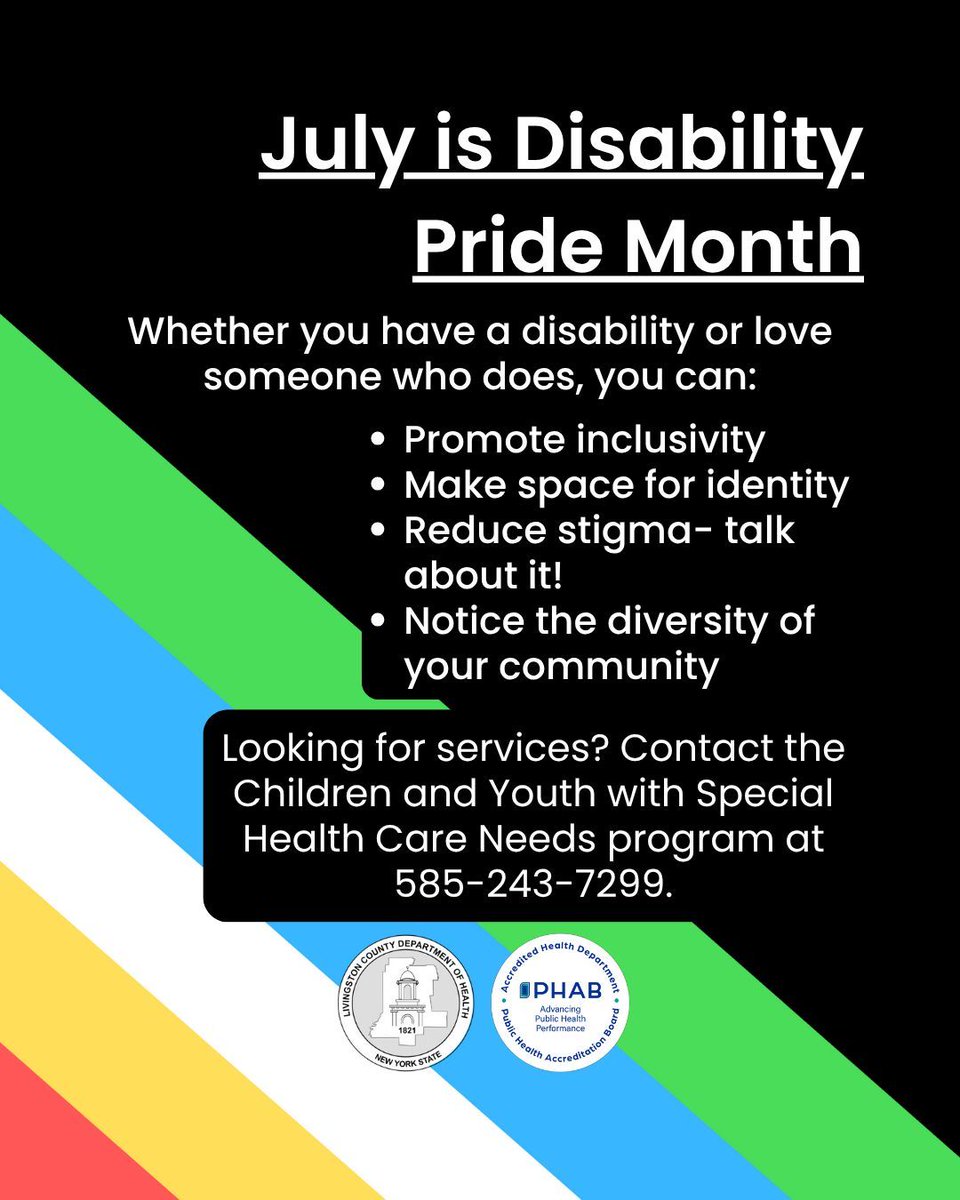 This Disability Pride Month, celebrate what makes your loved ones special! If you or someone you know needs help finding services for children with special health care needs, call 585-243-7299.