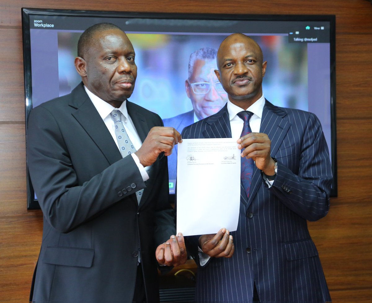 mofpedU's tweet image. PRESS RELEASE:
The @GovUganda has today received the first tranche of UGX 170 billion INVITE PROJECT FUND to support manufacturing and Export firms.
This project is financed by the World Bank to the tune of UGX 800 billion and is expected to create over 200,000 private sector…