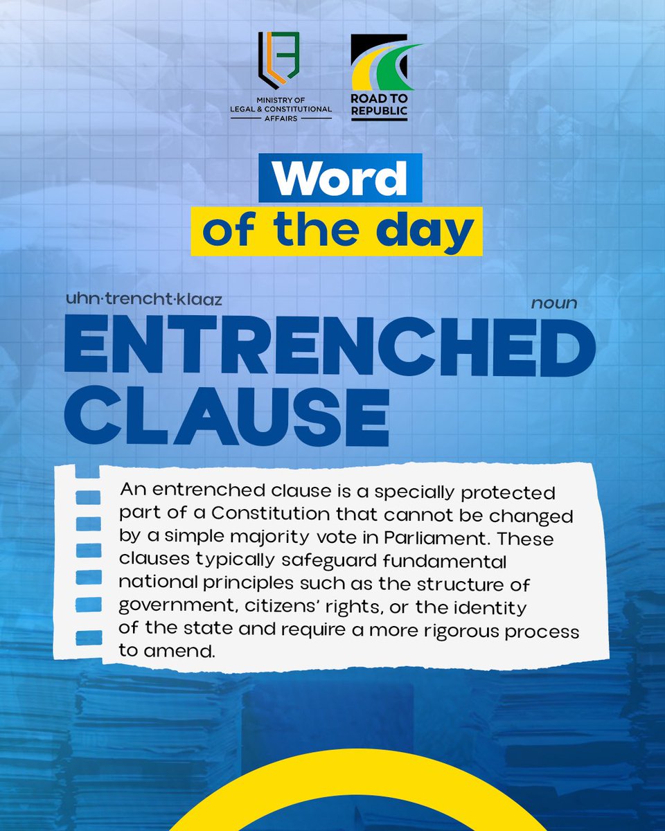 Some parts of the Constitution can’t be changed with a quick vote, they’re entrenched for a reason!

These are the big, foundational rules that protect your rights and define our nation.
That’s why you, the people, must help decide.
#RoadToRepublic #OnePeopleOneRepublicOneJamaica