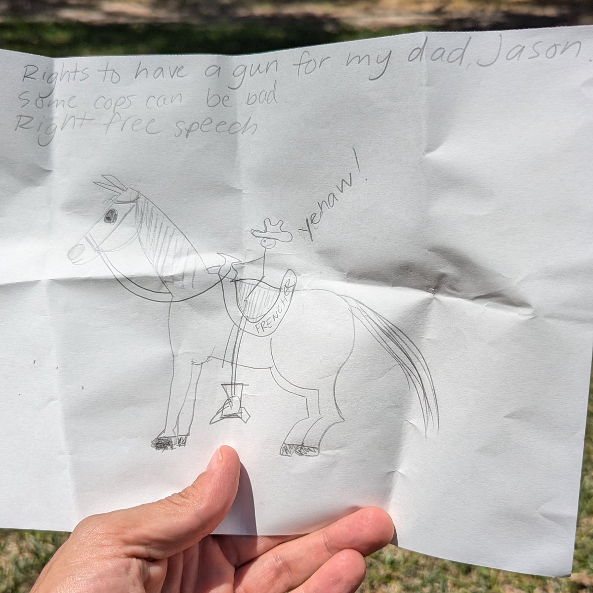 Something special happened last night.

I wasn’t feeling great and went to bed early. Just as I was starting to doze off, my son burst into the room, wide-eyed and excited.

“Papa! I made this for you!”

I was a little annoyed, but thanked him, took the folded paper, set it on my