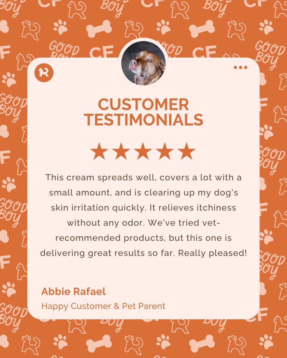 Clearfurco's tweet photo. Abbie Rafael is pleased with ClearFur's fast-acting relief for her dog's skin irritation!  #ClearFur #ItchySkin #SkinIrritation #EffectiveRelief https://t.co/wiHXGJ7WFE