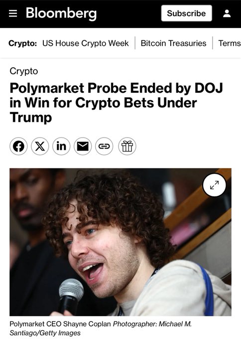 Polymarket CEO Shayne Coplan speaking at an event