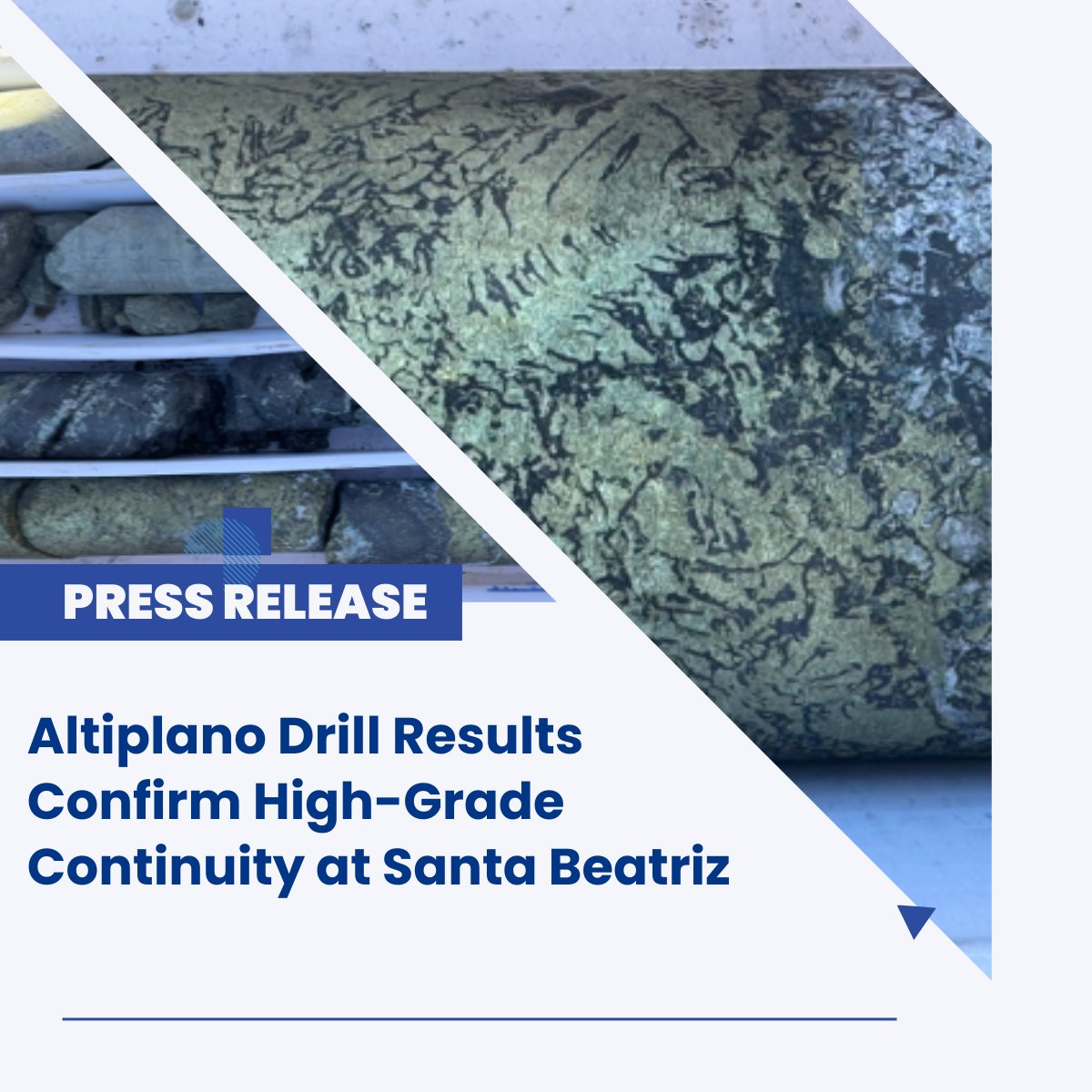 AltiplanoMetals's tweet image. Altiplano Metals is excited to share strong results from our first drill program at Santa Beatriz!

🔹 655.6 m drilled across 4 holes
🔹 Best intercept: 2.89 m @ 2.37% Cu, incl. 1.5 m @ 4.11% Cu
🔹 High-grade sample: 15.29% Cu, 1.91 g/t Au, 44.3% Fe

#SantaBeatriz #Mining #Chile
