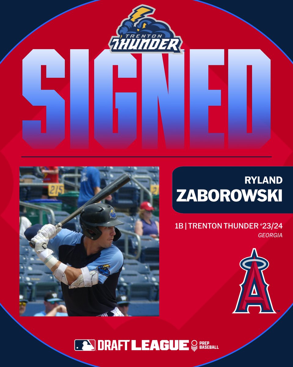 Ryland Zaborowski ➡️ #RepTheHalo

The <a href="/Angels/">Los Angeles Angels</a> are signing 1B Ryland Zaborowski (<a href="/TrentonThunder/">Trenton Thunder⚡</a> '23/24) as a UDFA!

<a href="/ryzabo/">ryzabo</a> | #MLBDraftLeague