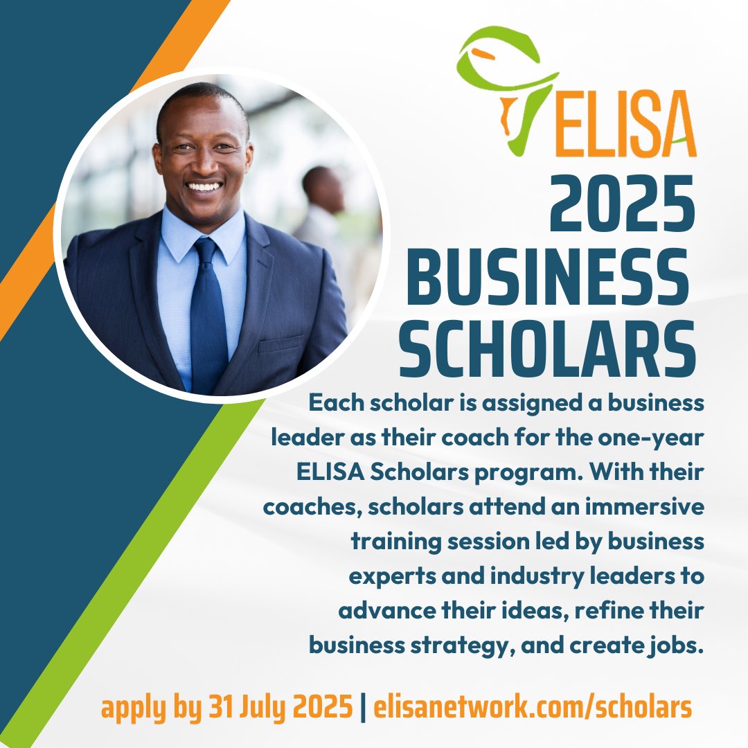 This is a great, no-cost opportunity to hone your entrepreneurial skills and get a full year of coaching from business leaders. Click here to apply; elisanetwork.com/scholars/