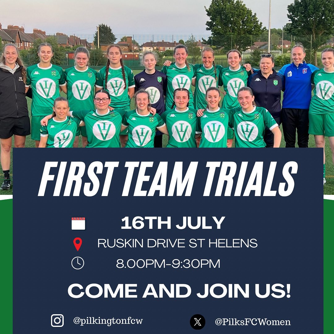 We are on the hunt for a new No.1🧤

If you’re interested why not come down to our trail session this Wednesday⚽️

📍Ruskin Drive, St Helens 
⏰8.00pm-9.30pm