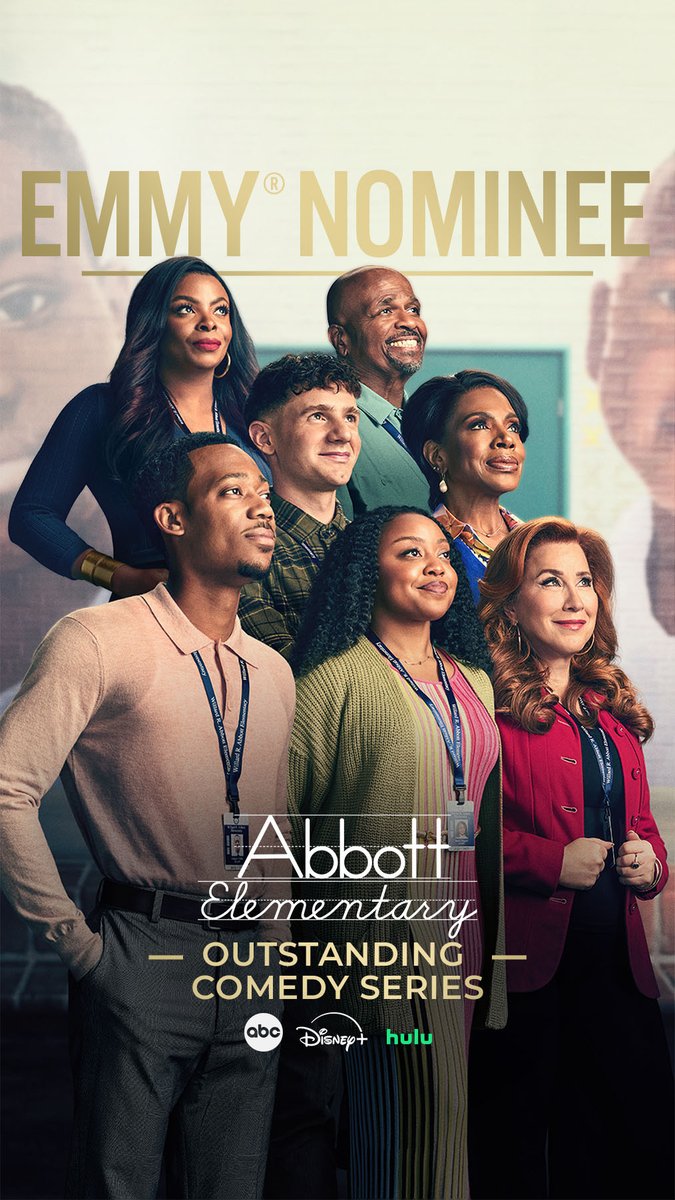 AbbottElemABC's tweet image. Congratulations to the whole team at #AbbottElementary! We're honored to be nominated for the Outstanding Comedy Series #Emmy. 🙌 #EmmyNoms #Emmys