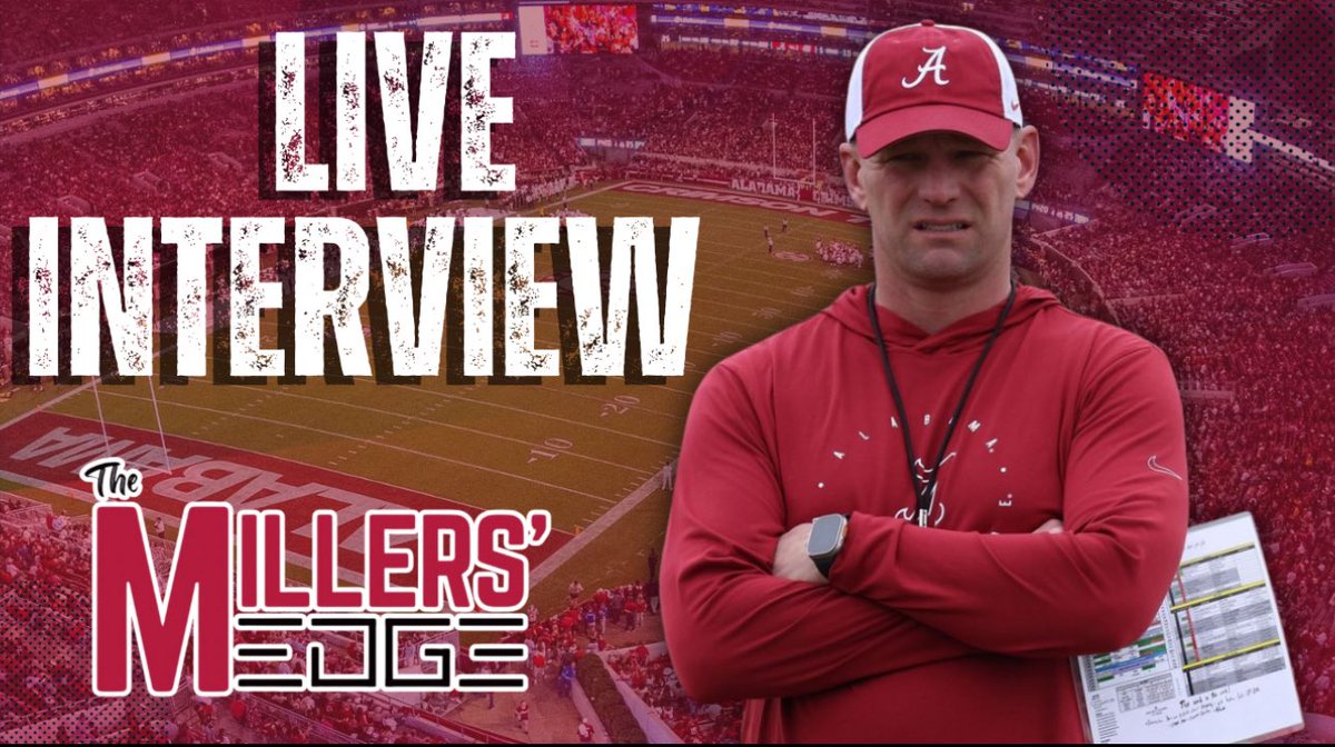 TheMillersEdge's tweet image. COMING UP: We will be joined by @AlabamaFTBL Head Coach Kalen DeBoer (@KalenDeBoer) at 11:30CT ahead of #SECMD25!
Watch live here: youtube.com/live/VVUKXiF7E…