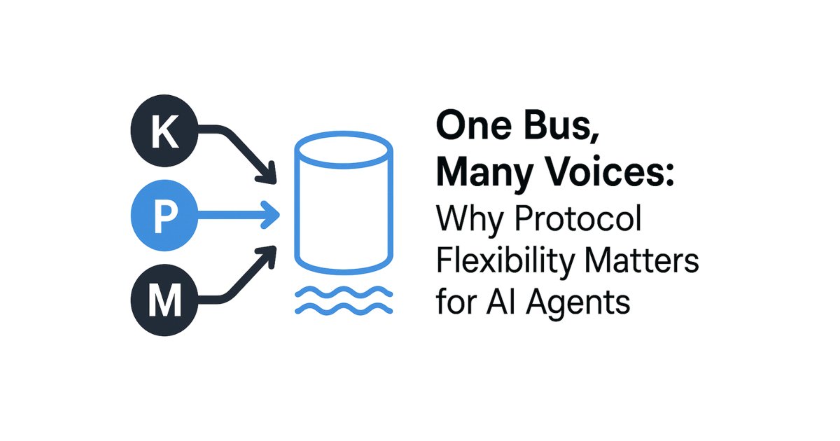 🤖 AI agents speak many languages—MQTT, Kafka, AMQP, REST...But your event bus doesn’t have to be siloed.
Apache Pulsar’s multi-protocol architecture lets diverse agents communicate natively—no bridges, no rewrites, no sprawl.
🔗 Dive in the Apache Pulsar PMC Chair Matteo Merli: