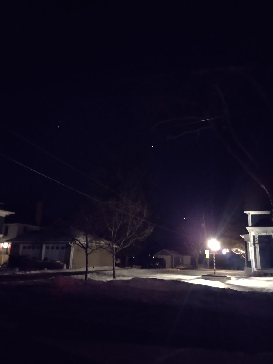 rebirthofthewo1's tweet image. NUFORC UFO Sighting 174519
Occurred: 2023-02-13 19:00 Local
Reported: 2023-02-13 17:04 Pacific
Duration:
Location: Antigo, WI, USA
Location details: Seen whole driving, pulled over to take pictures
Shape: Unknown
Characteristics: Lights on object, Aura or haze around object…