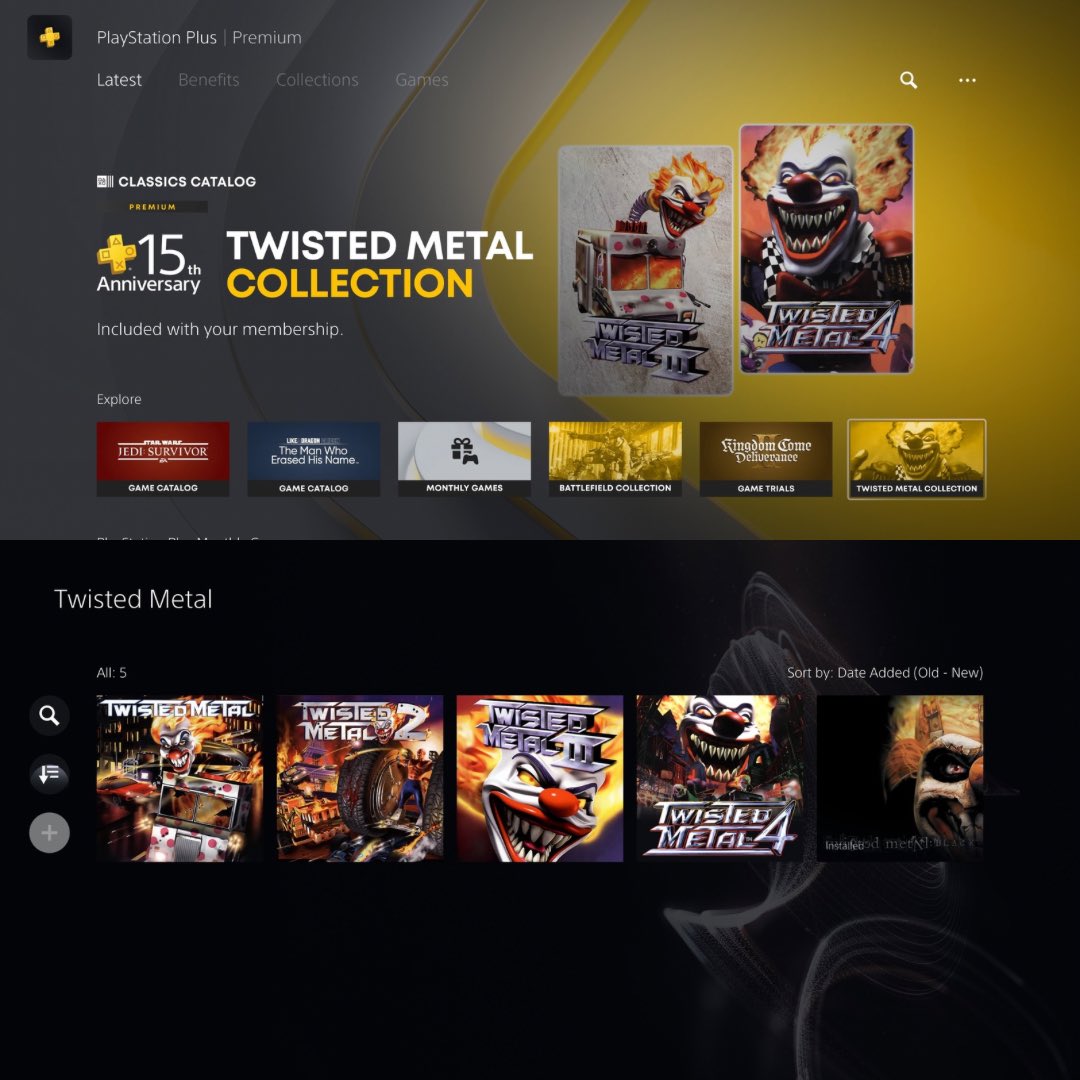 Radec (@realradec) on Twitter photo Twisted Metal 3 & 4 are now available on PS5!
We got 5 of 8 games in the franchise playable on modern hardware! All that’s missing is Small Brawl, Head-On, and Twisted Metal 2012 🔥🤡 Twisted Metal 3 & 4 are now available on PS5!
We got 5 of 8 games in the franchise playable on modern hardware! All that’s missing is Small Brawl, Head-On, and Twisted Metal 2012 🔥🤡