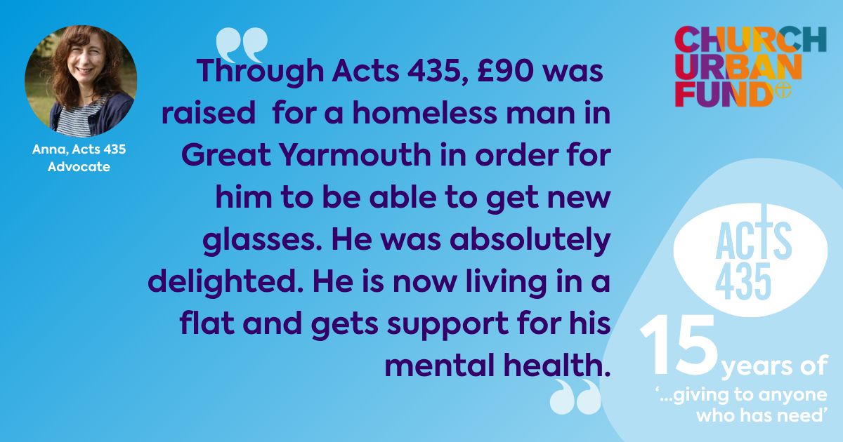 acts435's tweet image. Acts 435 and the donations of individuals is making a difference to people鈥檚 lives across Norfolk.
As we highlight the work of Church Urban Fund today, why don't you head over to our website and help someone in need today: buff.ly/vgpgsJz