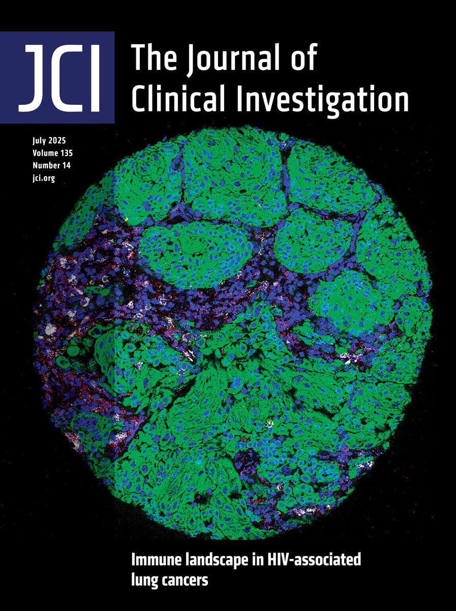 Journal of Clinical Investigation (@jclinicalinvest) on Twitter photo Immune landscape in HIV-associated lung cancers—
This issue’s cover features work by <a href="/BrindaEmu/">Brinda Emu</a> & team <a href="/YaleCancer/">Yale Cancer Center</a> showing the tumor microenvironment of non-small cell lung cancer impairs immune cell function among people with HIV: jci.org/articles/view/…
The image shows Immune landscape in HIV-associated lung cancers—
This issue’s cover features work by <a href="/BrindaEmu/">Brinda Emu</a> & team <a href="/YaleCancer/">Yale Cancer Center</a> showing the tumor microenvironment of non-small cell lung cancer impairs immune cell function among people with HIV: jci.org/articles/view/…
The image shows