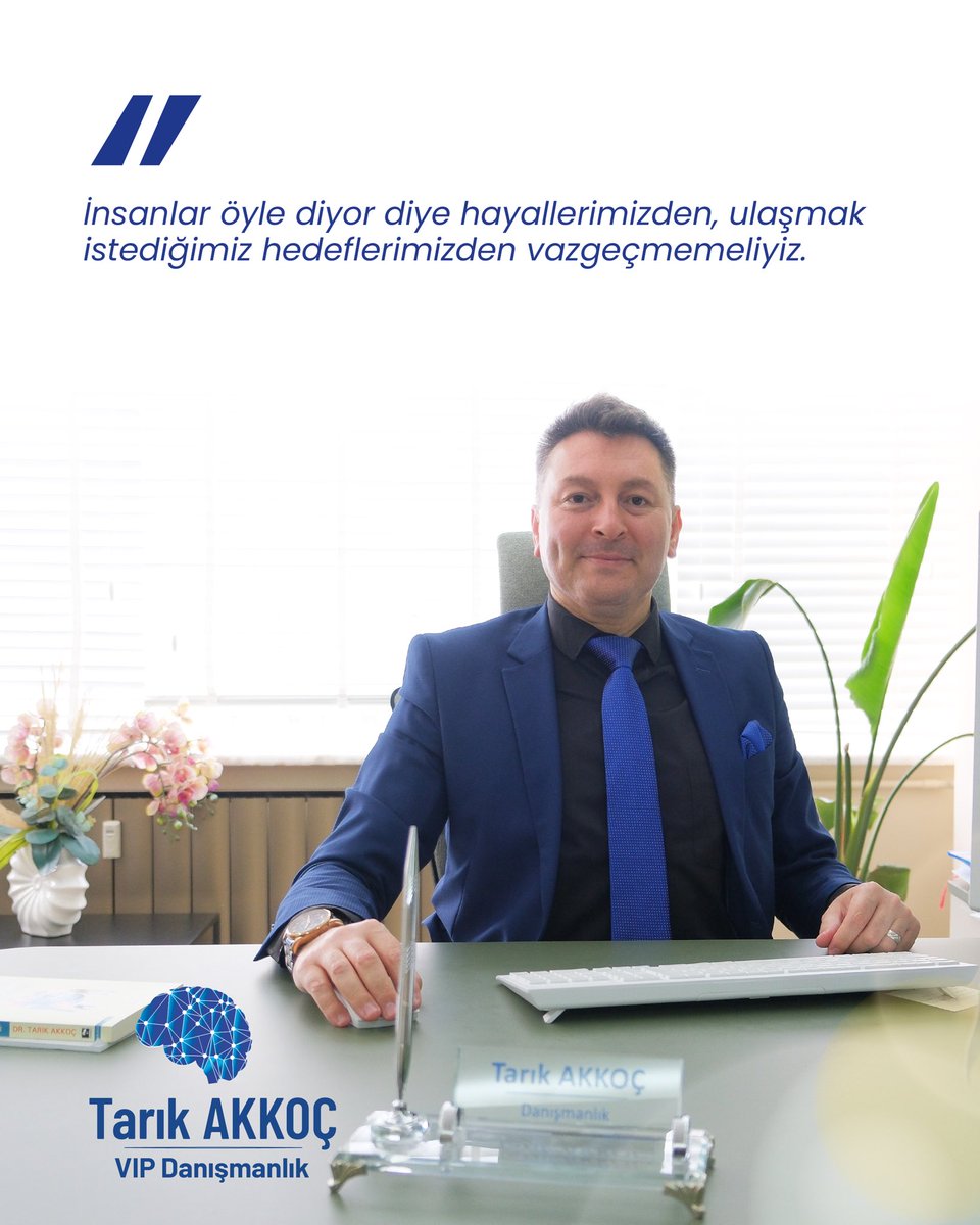 “İnsanlar öyle diyor diye hayallerimizden, ulaşmak istediğimiz hedeflerimizden vazgeçmemeliyiz.”

⤵️İletişim

📞+90 539 5481700
🖱️drtarikakkoc.com

#TarıkAkkoç #tarıkakkocdanısmanlık #kariyerdanışmanı #eğitimpsikolojisi #ailedanışmanı #ergendanışmanlığı #nlpuzmanı #NLP