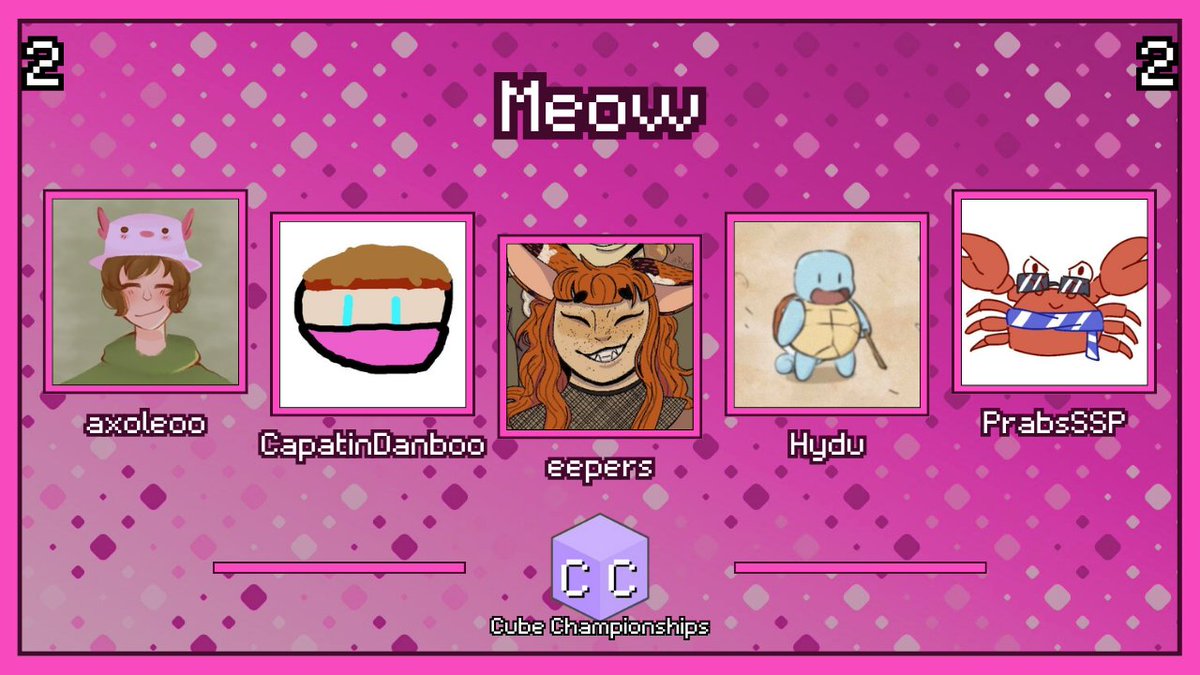 CubeChamps's tweet image. mewo :3
Announcing "Meow" for Cube Championships 2!
@Axoleoo
@CDanboo
@eepers__
@hydulol
@PrabsSsp
Watch them in Cube Championships 2 on July 27th at 6pm BST!