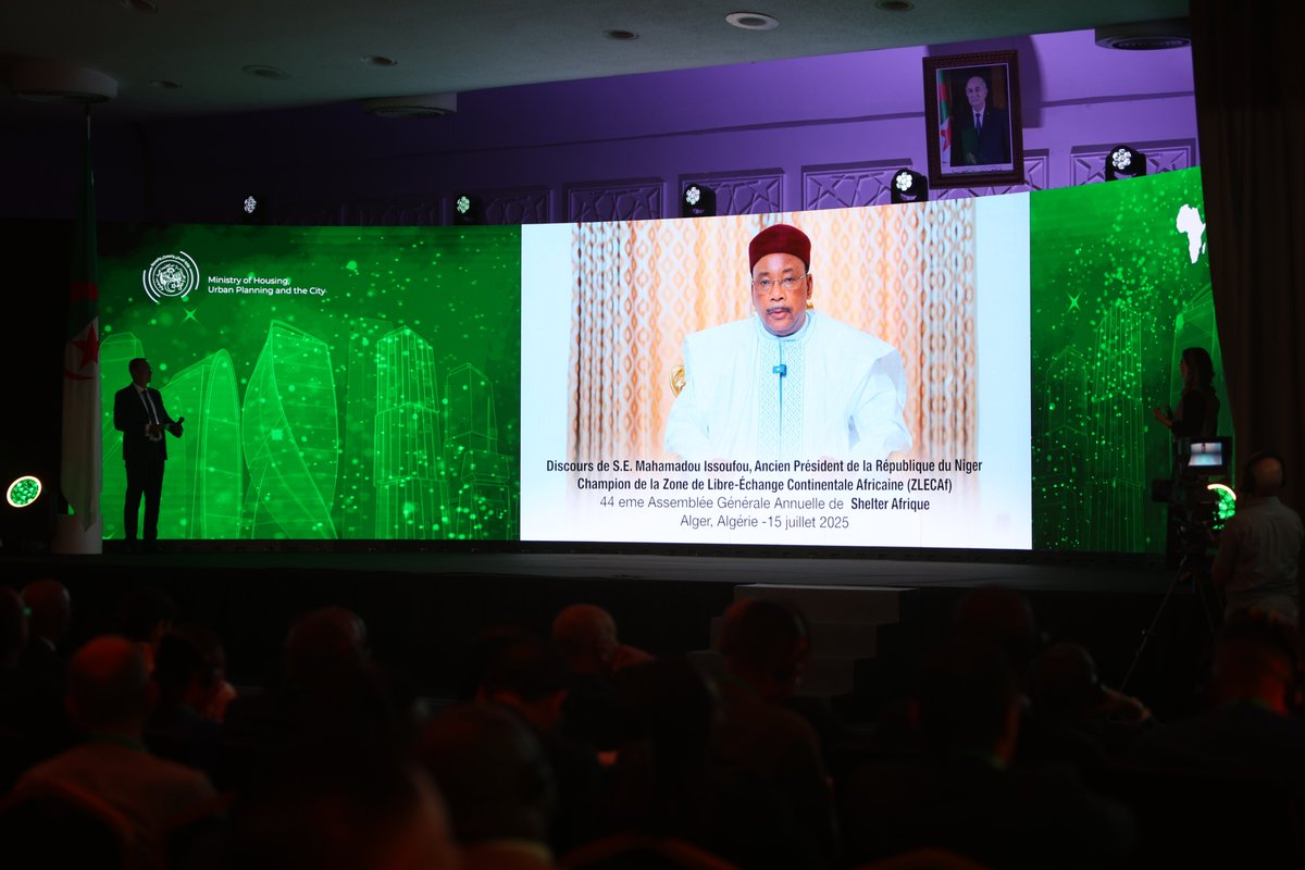 At the 44th Shelter Afrique Development Bank AGM in Algiers,  <a href="/IssoufouMhm/">Issoufou Mahamadou</a> , former President of Niger and Champion of the African Continental Free Trade Area, delivered a compelling address on the role of housing in Africa’s economic integration. 

He underscored that without