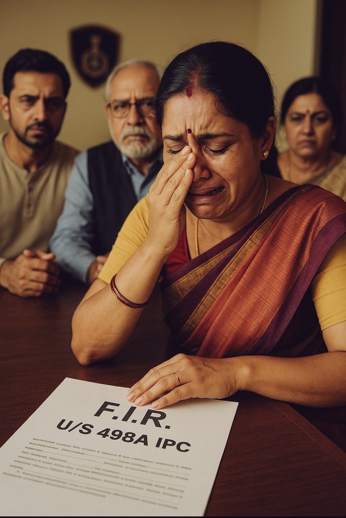 TrumpSaveBharat's tweet image. Wife filing false 498A against husband &amp;amp; in-laws must realize: the moment she signs &amp;amp; files, her marriage is over. No man accepts a wife who drags him to police or court. Think 10,000 times before ruining lives with a false 498A. #StopMisuse #SaveFamilies