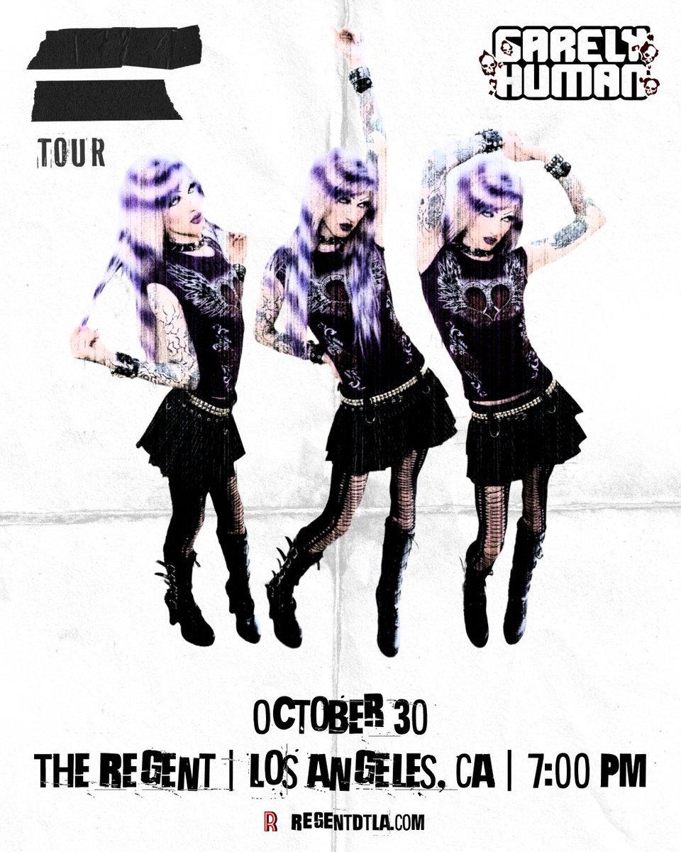 RegentTheaterLA's tweet image. Catch 6arelyhuman’s full-throttle blend of scenecore, EDM, and hyperpop madness at The Regent on Thursday, October 30th 🖤
Pre-sale begins Wednesday, July 16th at 10 AM 🎫
On sale Friday, July 18th at 10 AM 🎫
regentdtla.com