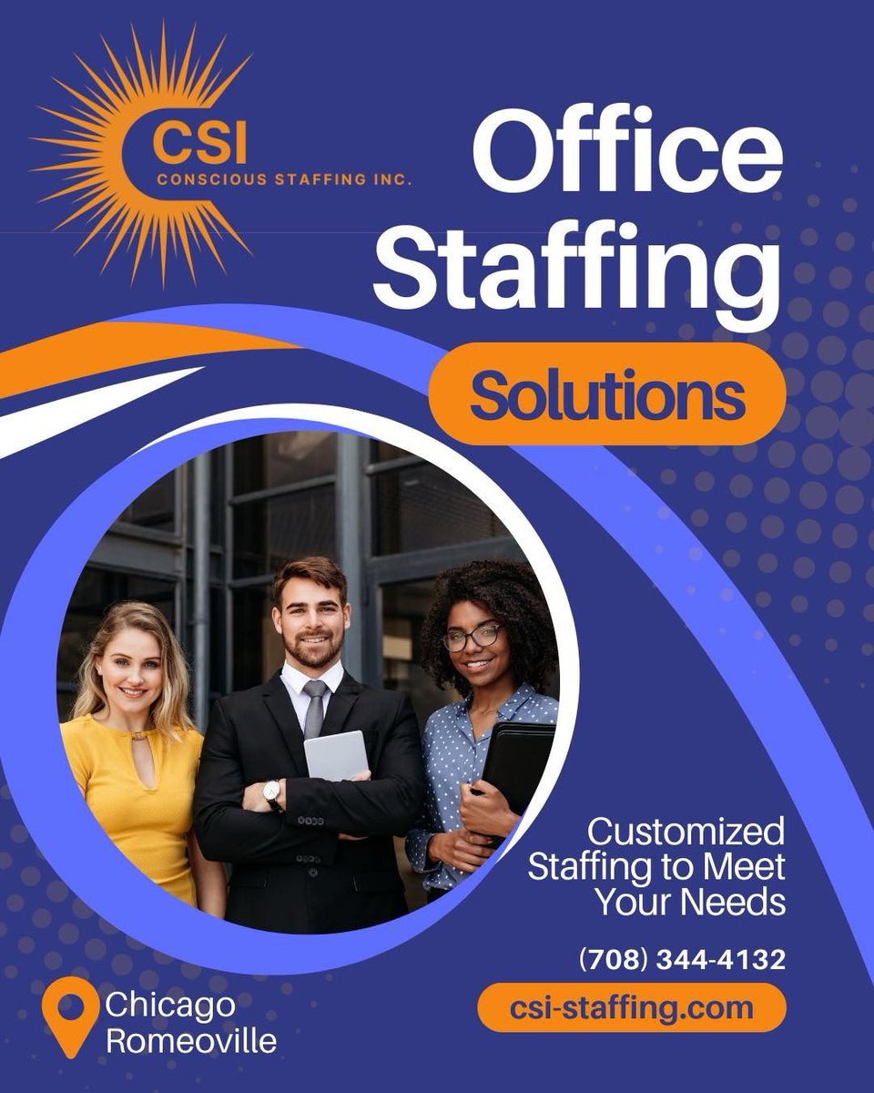 CSI_Staffing's tweet image. Let us create the staffing solution that works best for your small to mid-size company. csi-staffing.com/employers

#staffing #employment #recruitment #staffingsolutions