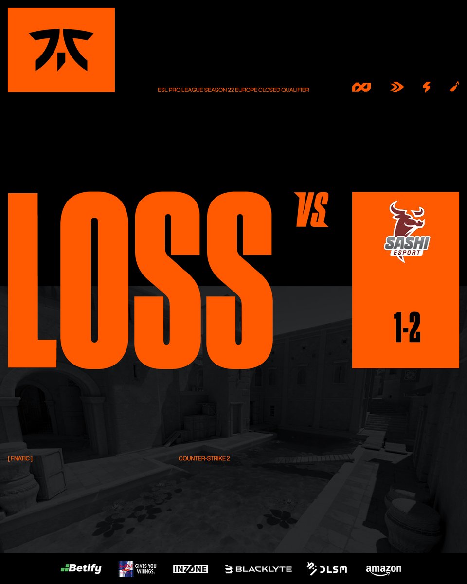 FNATICCS2's tweet image. A tough loss sends us into the lower bracket 💔
We'll back soon with our last chance to make it happen 🤝