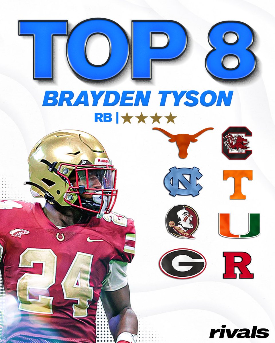 BraydenTyson24's tweet image. And then there were 8️⃣

#HookEm 🤘🏾
#SpursUp 🤙🏾
#GoHeels 🦶🏾
#GBO 🍊
#OneTribe 🍢
#TheU 🙌🏾
#GoDawgs 🐾
#Chop 🪓

@CoachRaw_ @NighbertChad @CoachLeeIV @ChadSimmons_ 
@samspiegs @JeremyO_Johnson