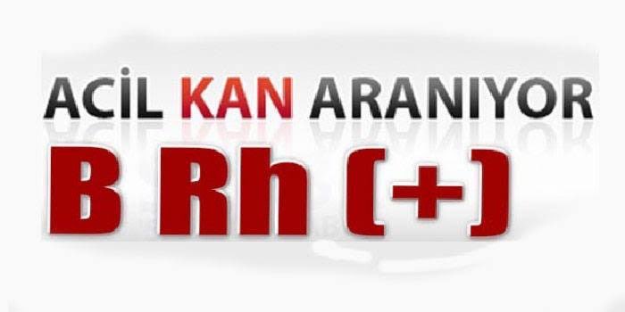 Tokat Gaziosmanpaşa Üniversite Hastanesinde yatmakta olan Sedef Yurtseven için çok acil B Rh (+) kana ihtiyaç vardır. Kan verebilecek olanların Şahin Yurtseven ile 0546 748 97 36 numarası üzerinden iletişime geçmelerini önemle rica ederim.