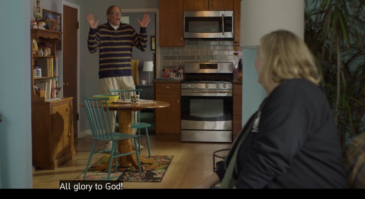 ralter's tweet image. somebody somewhere got nommed for jeff hiller and for this ep's writing, and i sat in on bridget/paul/hannah editing this very scene, and bridget asked me which take of him saying this sounded the clearest!! i am SO EMOTIONALLY INVESTED