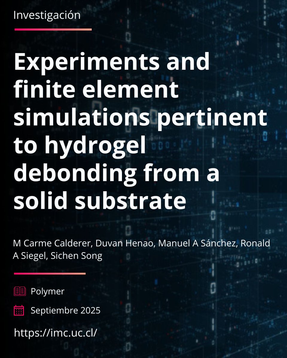 IMC_UC's tweet image. 📌 Compartimos un nuevo estudio publicado en el journal "Polymer" y que tiene como coautor a Manuel Sánchez, académico IMC UC e investigador de @cen_ia.
🔗 Enlace al paper: sciencedirect.com/science/articl…