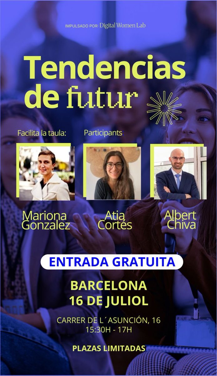 Bioinfo4women's tweet image. Demà participem al #DigitalWomenLab!
🚀Taula sobre Tendències de Futur: La #IA i la ciberseguretat en l'emprenedoria digital amb valors
👥 @AtCortesM i Albert Chiva, modera Mariona Gonzalez
🗓️16 de juliol, de 15:30h a 17:00h
📍@TeamLabs/ BCN (C/ Ciutat de l'Asunción 16, BCN)