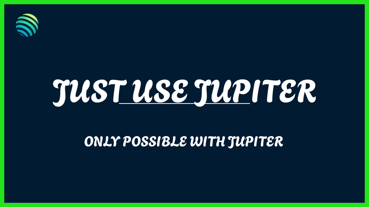 alphasinNFTS's tweet photo. AS A COMMUNITY MEMBER
TELL US ONE REASON YOU WILL ADVICE SOMEONE TO USE ONLY JUPITER
#ONEREASON https://t.co/D27H7TjsZ4