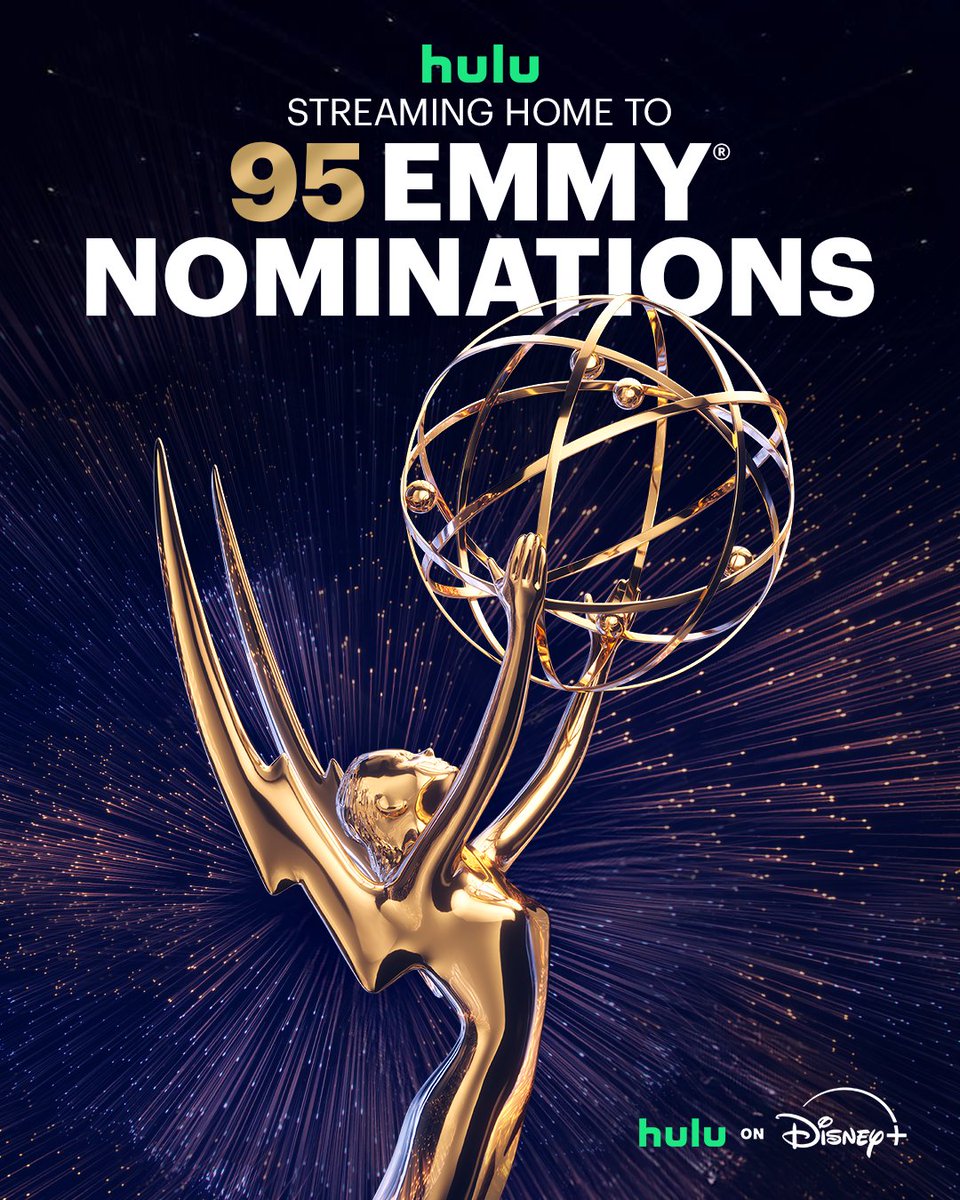 hulu's tweet image. All your #Emmy-nominated favorites. Ready to stream. Right now, on Hulu and with #HuluOnDisneyPlus. 💚