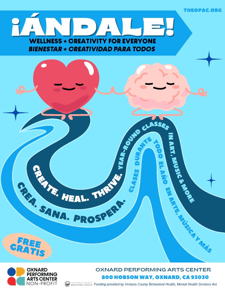 VCHumanServices's tweet image. Discover a space where wellness and creativity meet! This FREE year-long series—sponsored by Ventura County Behavioral Health—invites you to take a break, recharge, and explore your creative side—all while supporting your mental health and well-being. Enjoy a wide range of…