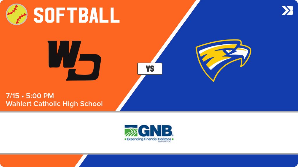 WD_Activities's tweet image. Softball (Varsity) Game Day! - Check out the event preview for the The West Delaware Hawks vs The Wahlert Catholic Golden Eagles. It starts at 5:00 PM and is at Wahlert Catholic High School. gobound.com/ia/ighsau/soft…
