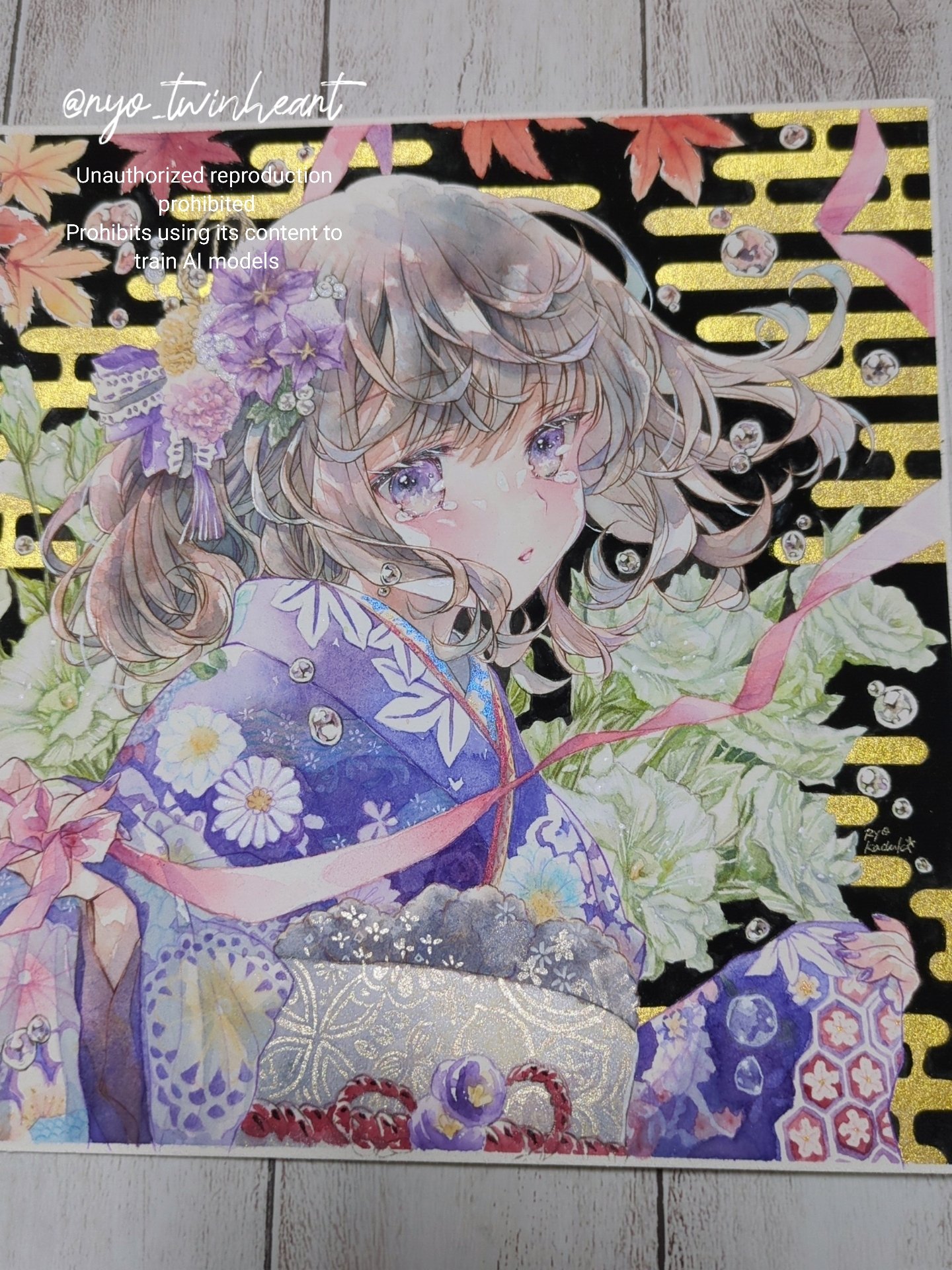 絵画★原画（1点限り）「宇宙と星『キセキのリンゴ』」（2021年11月14日） 絵画☆原画（1点限り）「宇宙と星『キセキのリンゴ