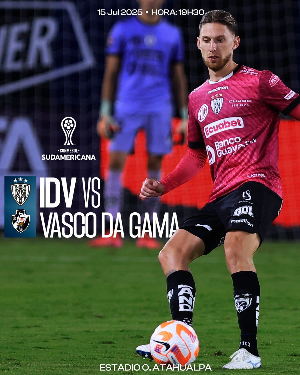 Hoy Juega #IDV  👇
🗓  15 de Julio
⚽ #IDV 🆚 <a href="/VascodaGama/">Vasco da Gama</a> 
⏰ Partido 19h30
🏟 Atahualpa
🎮 <a href="/Sudamericana/">CONMEBOL Sudamericana</a> 
🎟️ General 7 USD  🎟️ Preferencia 7 USD 🎟️Tribuna  12 USD 🎟️Palco  25 USD
*No incluye impuestos
De venta en :
🧑‍💻
tickets.superticket.ec/event/local-id… 

🚨 COMBO 2 PARTIDOS
Anticípate a