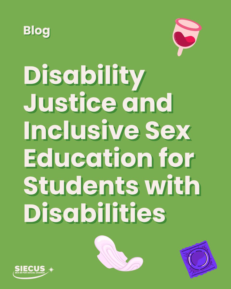 Sexuality and disability are wrongly treated as separate dimensions. As cornerstones of bodily autonomy and consent, one informs us about the other from the classroom to the doctor's office. Inclusive sex ed is disability justice.
siecus.org/disability-jus…

#DisabilityPrideMonth