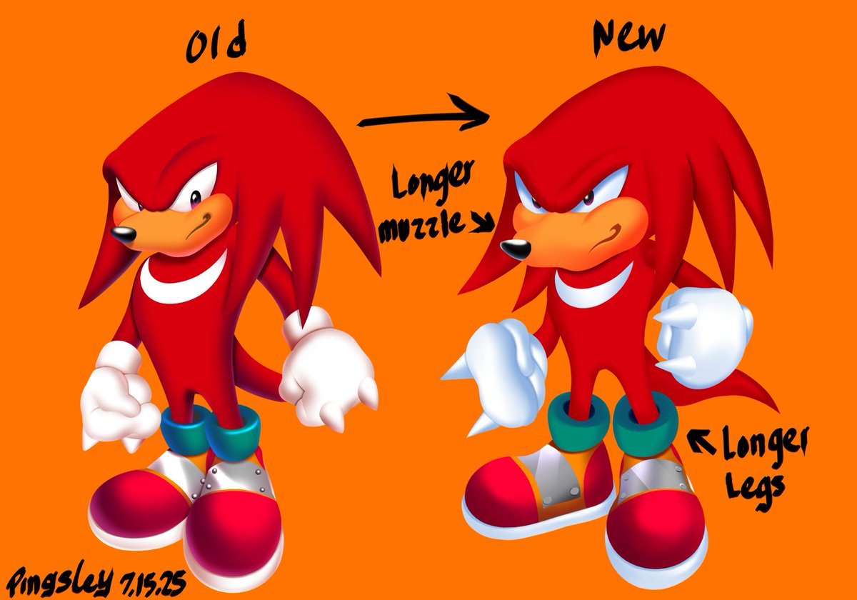 pingsley_'s tweet image. After some feedback, I wanted to tweak my boy Knuckles a bit
What do you think?
#SonicTheHedgehog #sonicfanart #sonicau