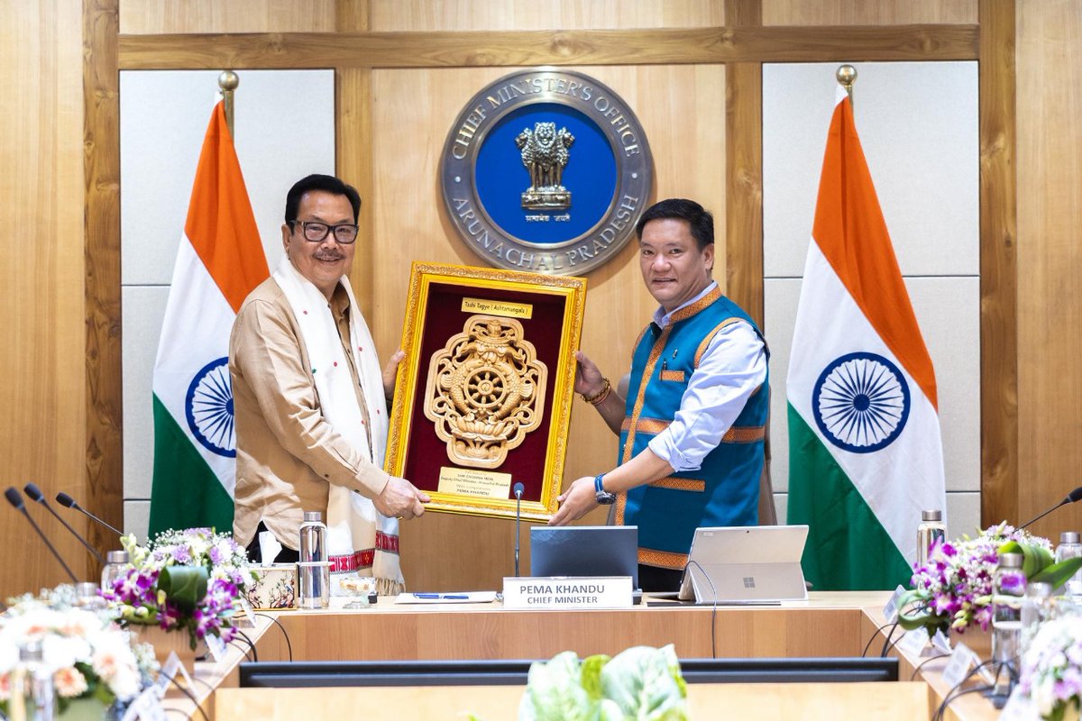 ZingnuChau's tweet photo. Heartiest congratulations to our dynamic duo — HCM Shri @PemaKhanduBJP ji & HDCM Shri @ChownaMeinBJP ji!

Under your able leadership, Arunachal has witnessed an unprecedented economic leap:

✅ GSDP up by 166%
✅ Per capita income doubled
✅ Robust GST compliance

True champions of growth & good governance!

#ArunachalRising
