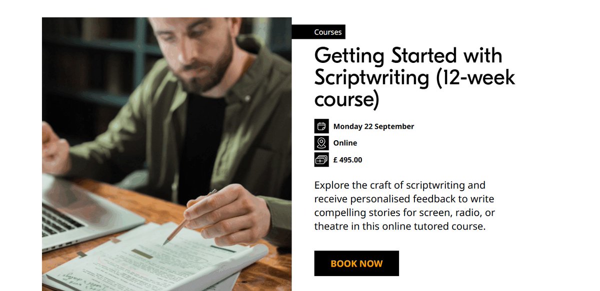 Norfolk Screen (@norfolkscreen) on Twitter photo The <a href="/WritersCentre/">National Centre for Writing</a> is running a Getting Started with Scriptwriting (12-week course) starting in September. Check it out below: nationalcentreforwriting.org.uk/events/scriptw… The <a href="/WritersCentre/">National Centre for Writing</a> is running a Getting Started with Scriptwriting (12-week course) starting in September. Check it out below: nationalcentreforwriting.org.uk/events/scriptw…