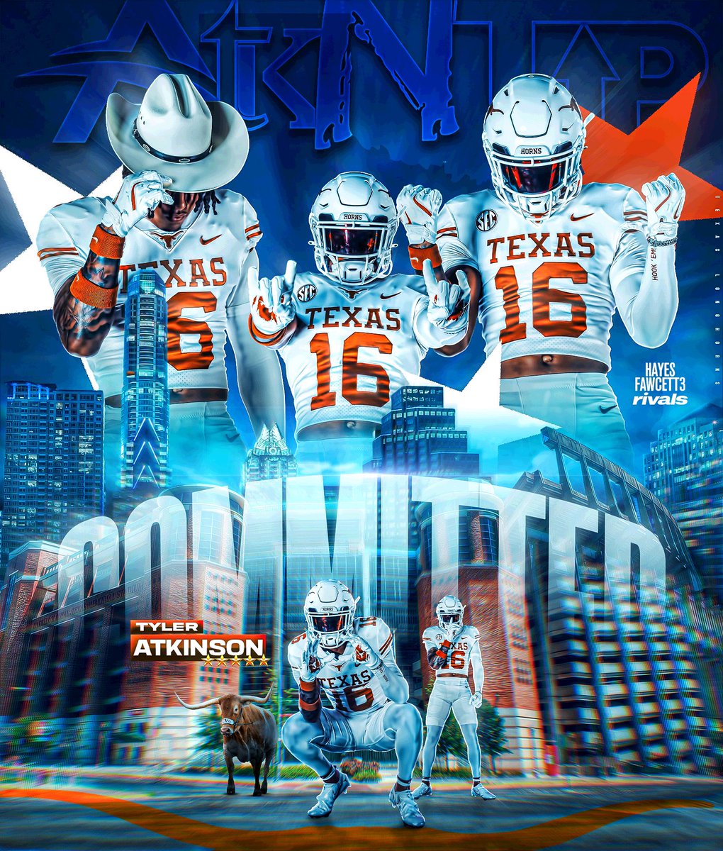 BREAKING: Five-Star LB Tyler Atkinson has Committed to Texas!

The 6’2 215 LB from Lawrenceville, GA chose the Longhorns over Georgia, Oregon, &amp; Clemson

He’s ranked as the No. 1 LB in the ’26 Class (per Rivals)🤘

on3.com/rivals/tyler-a…