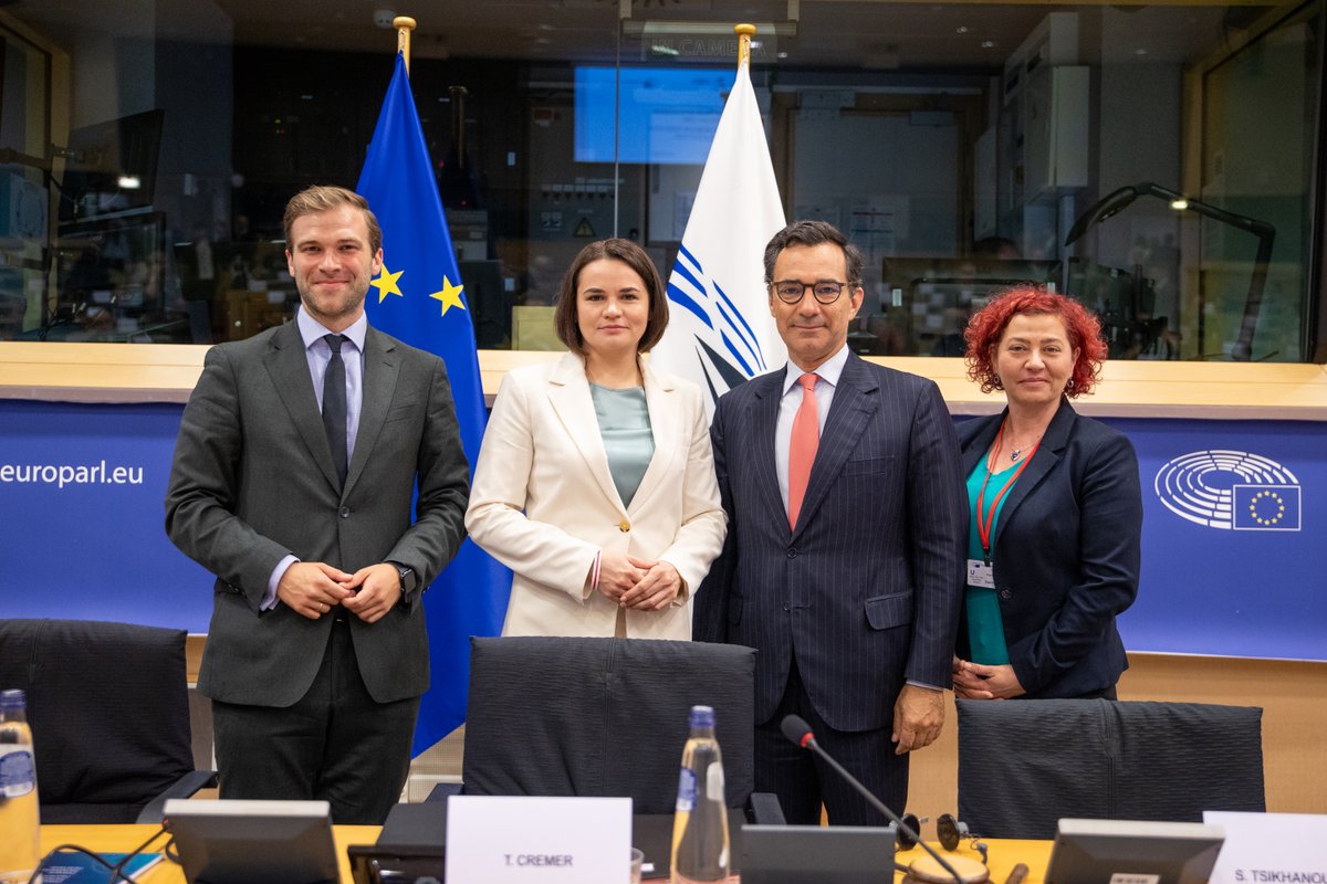 Sviatlana Tsikhanouskaya (@tsihanouskaya) on Twitter photo Honored to join the <a href="/NATO/">NATO</a> PA Rose-Roth Seminar at <a href="/Europarl_EN/">European Parliament</a> in Brussels today.
Thank you, President <a href="/MarcosPerestre1/">Marcos Perestrello</a>, for your leadership & support.
Belarus is integral to Europe’s security & offers a chance to shift the regional balance toward democracy & peace. #NATOPA Honored to join the <a href="/NATO/">NATO</a> PA Rose-Roth Seminar at <a href="/Europarl_EN/">European Parliament</a> in Brussels today.
Thank you, President <a href="/MarcosPerestre1/">Marcos Perestrello</a>, for your leadership & support.
Belarus is integral to Europe’s security & offers a chance to shift the regional balance toward democracy & peace. #NATOPA