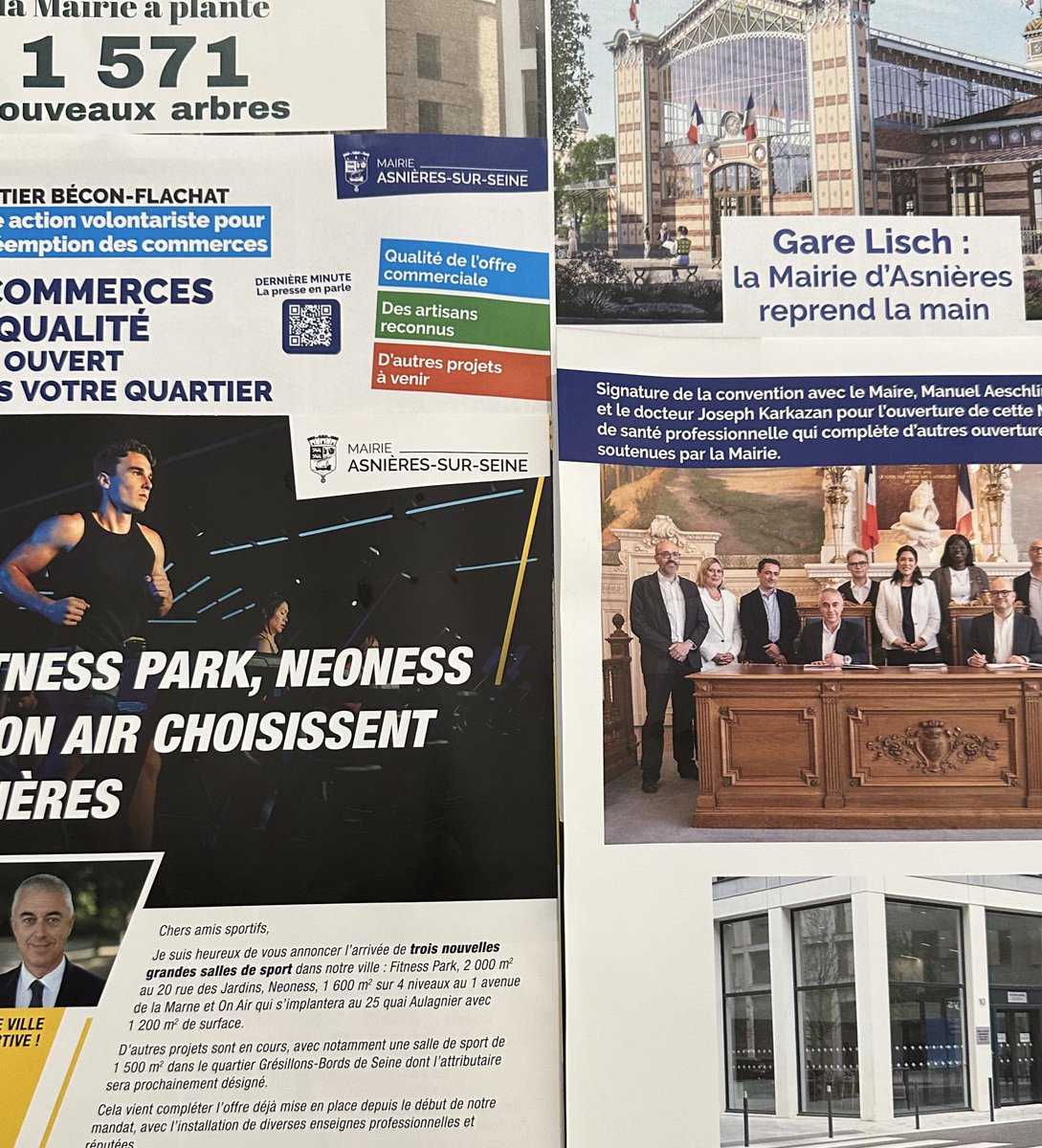 Asnières en commun (@asnieresencommu) on Twitter photo Ces derniers temps le budget communication de la <a href="/Ville_Asnieres/">Mairie d'Asnières-sur-Seine</a> a dû exploser pour faire la campagne municipale de Manuel Aeschlimann !
Un tract approximatif tous les 3 jours pour encenser le bilan municipal de la majorité, à quelques mois du début de la campagne officielle ! Ces derniers temps le budget communication de la <a href="/Ville_Asnieres/">Mairie d'Asnières-sur-Seine</a> a dû exploser pour faire la campagne municipale de Manuel Aeschlimann !
Un tract approximatif tous les 3 jours pour encenser le bilan municipal de la majorité, à quelques mois du début de la campagne officielle !
