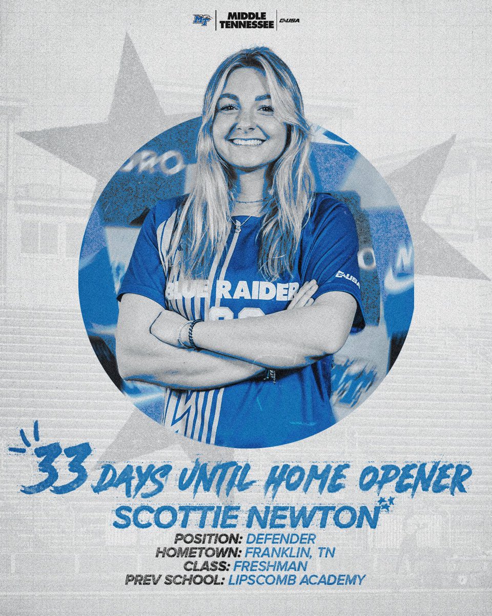 The countdown is ON! 🔥 Just 3️⃣3️⃣ days until Blue Raider Soccer takes the field for the home opener.