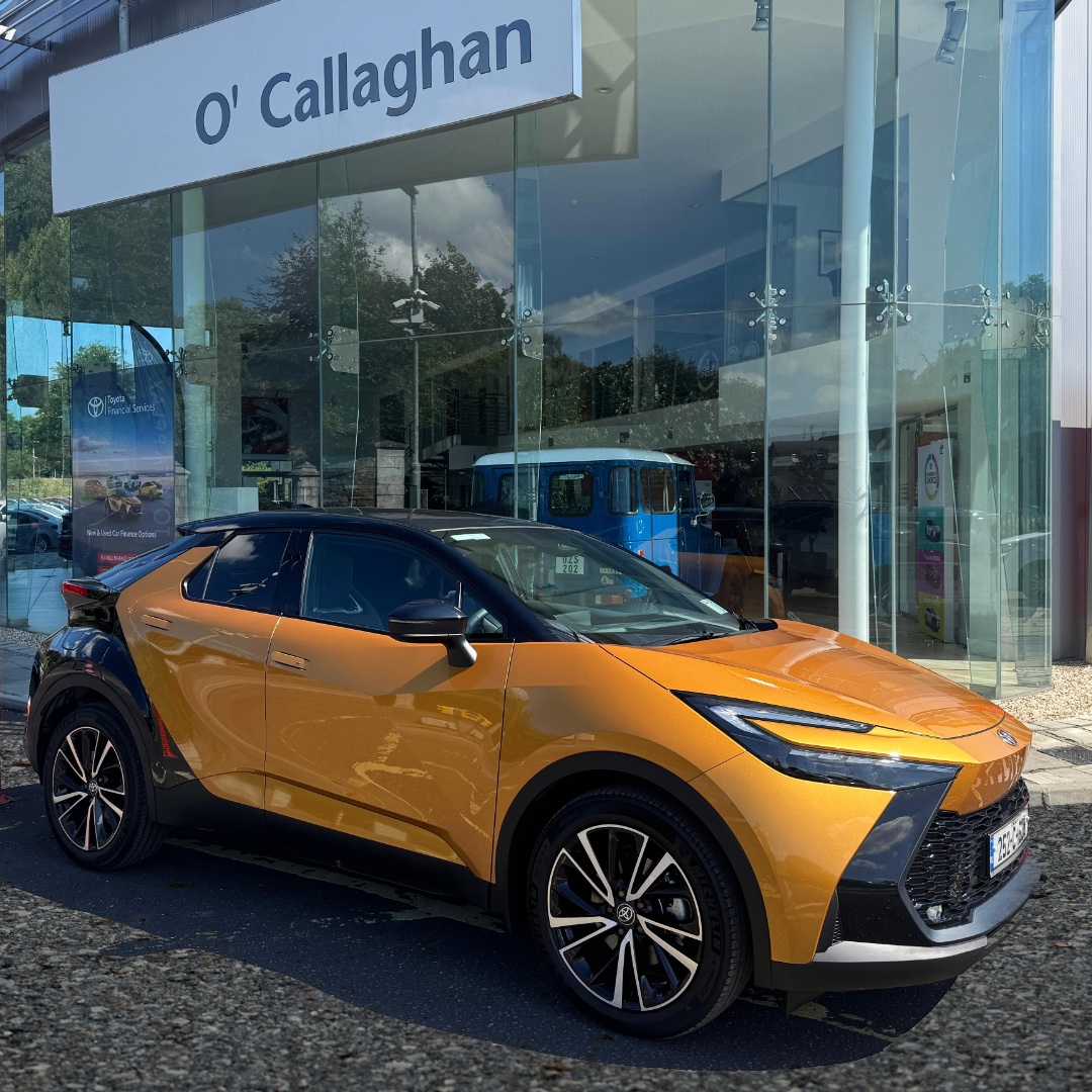 252 Toyota C-HR Premiere Edition in striking Solar Flare Bi-Tone

Plug-In Hybrid
19” black machined-face alloys
Black Leather Interior with Sulphur Stitching
Panoramic Roof with Thermal Comfort
Heated Seats &amp; Steering Wheel
And much more...

ocallaghanmotors.com/models/c-hr
